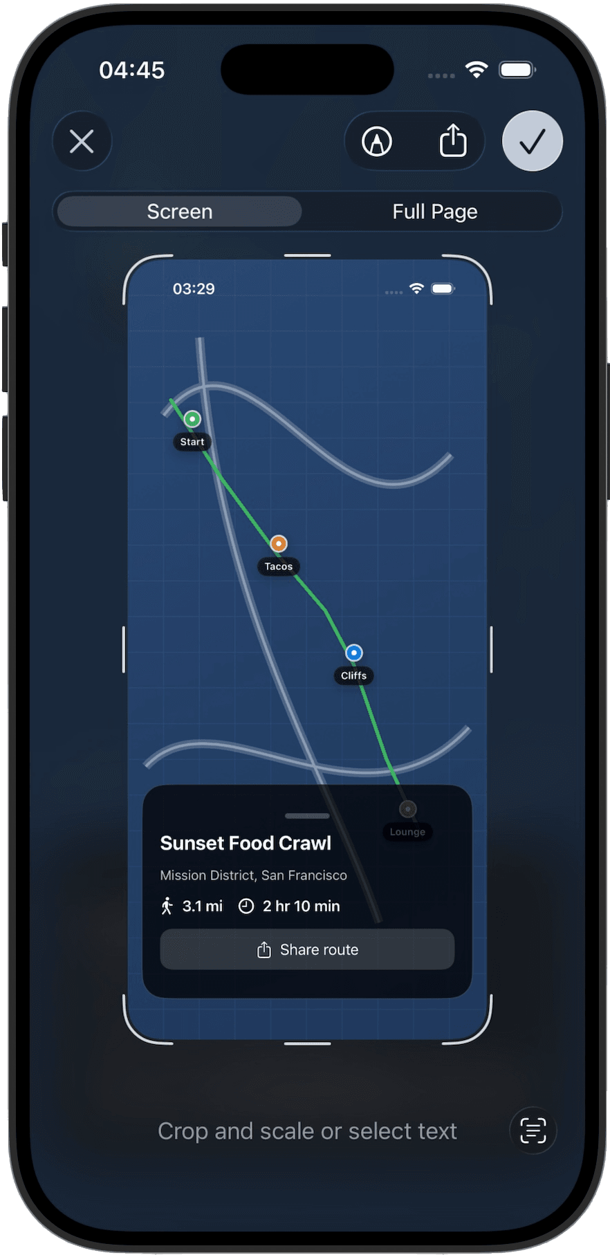 screenshot of the screen